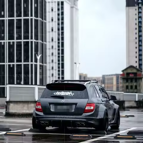 For Mercedes Benz W204 C200 C300 C63 Estate / Wagon High Quality Carbon Fiber Roof Spoiler Car Rear