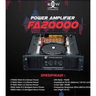 [✅New] Power Amplifier Rdw Profesional Fa20000 Fa 20000 Original