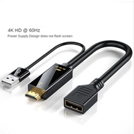 (IJXO) -Compatible Male to Displayport Female Converter Cable 4K@60Hz -Compatible to DP Converter Ad