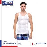 [ 3 pcs ] GT Man Singlet | GT Man Men's Underwear White Striped Singlet - Striped GT Man Men's Under
