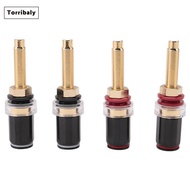 [Torribaly]4Pcs Hifi Speaker Terminal Binding Post Pure Copper Gold Plated Amplifier Connector Parts