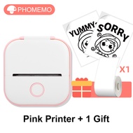 Phomemo Mini Portable Sticker Printer T02 Thermal Photo Printer Bluetooth Wireless Phone Printer Sma