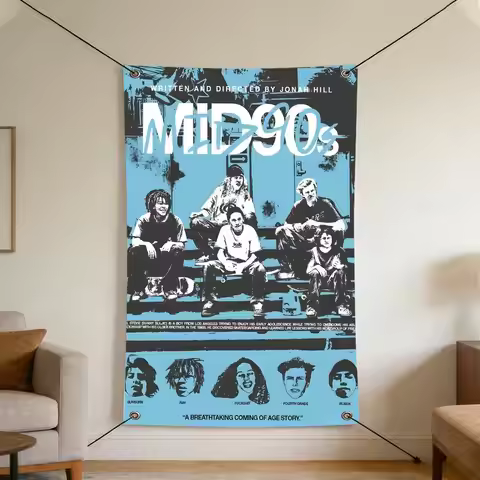 Movie M-Mid90s Flags Cozy Home Flag 4 Grommets Anti-Wrinkle Waterproo Indoor