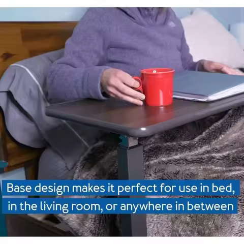 Hospital Bed Table and Overbed Table - Laptop Table for Recliner, Bed, and Sofa - Computer for Bed a