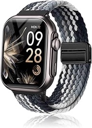 NOUKAJU Band for RUXINGX G62 Smart Watch, Breathable Braided Wristbands,Nylon Braided Band,Adjustabl