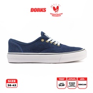 Dorks Otentik Navy - Sepatu Sneakers Casual Pria Wanita Sepatu Sekolah Dorks