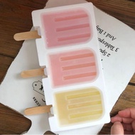 New 3 even old popsicle mold silicone popsicle ice cream mold non-toxic home diy homemade ice cream abrasive