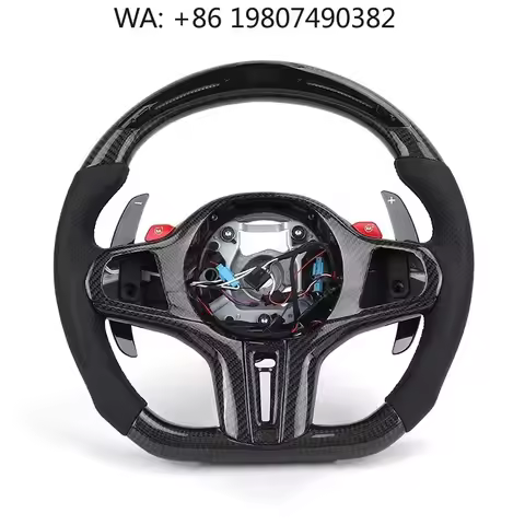 M1 M2 Button Half Perforated Leather LED Carbon Fiber Steering Wheel Fit G20 G29 Z4 G05 G01 G06 G38 