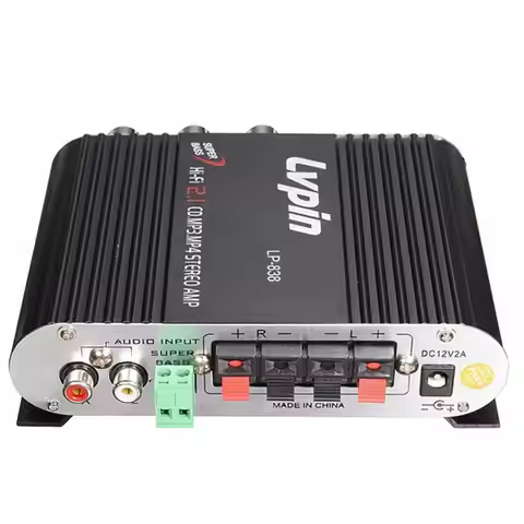 Car Channel power amplifier Lvpin838 Subwoofer 2.1 Channels Super Bass HiFi 12V CD MP3 MP4 Stereo Ra