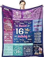Wisegem Sweet 16 Gifts for Girls - 16th Birthday Gifts for Girls - 16 Year Old 50"x40" Blanket for B