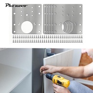 [Phenovo] 6x Cabinet Hinge Repair Plate Door Hinge Repair Kit for Locker Door Drawer