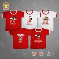 Children's T-shirts with Special Motifs for Indonesian Independence Day, Republic of Indonesia, Augu