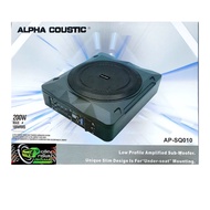 ซับบ๊อก ALPHA COUSTIC ขนาด 10 นิ้ว รุ่น ULTRA SLIM AP-SQ010 แบบเหลี่ยม (สีดำ) 200 W / MAX 100 W / RMS วางใต้เบาะ เครื่องเสียงติดรถยนต์