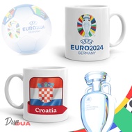 Euro 2024 Cup Mug Kroasia Flag Souvenir Euro 2024 Croatia