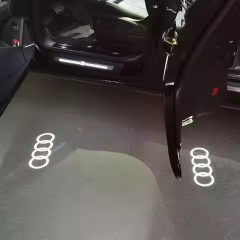 logo 2pcs Car Door Welcome Light For QUTTRO Audi Sline A1 A3 A4 A5 A6 A7 Q3 Q5 Q7 TT B5 B6 B7 8P 8V 