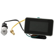 4-In-1 Combination Gauge LCD Digital Oil Pressure Gauge Volt Water Temperature Oil Fuel Gauge with 1