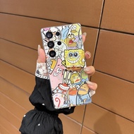 For Samsung S25 Ultra S24 S23 FE S22 S21 Spongebob Phone Case For Samsung A55 A56 A16 A17 A15 A14 A0