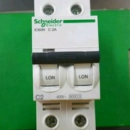 MCB Schneider iC60N 2P 2A A9F74202 Original