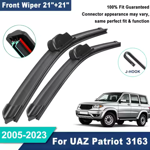 2PCS Double Rubber Front Wiper Blades For UAZ Patriot 3163 2005-2023 Windshield Windscreen Car Repla