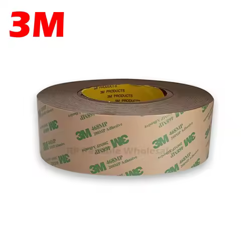 55 meters/roll, 3M 468MP 200MP Double Sided Adhesive Tape Transparent, High Bond, High Temperature R