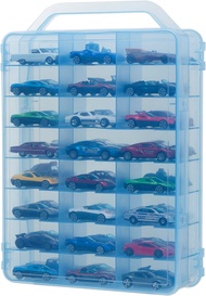 KISLANE กล่องเก็บของเล่นรถสองด้านสำหรับ46 Hot Wheels,รถ Match,ของเล่นขนาดเล็ก,ตุ๊กตาขนาดเล็ก,กล่องเก