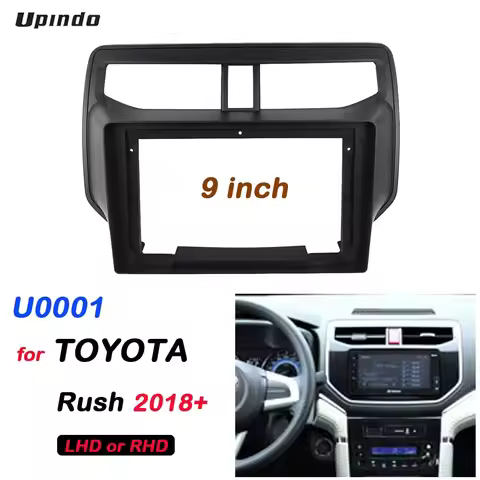 For Toyota Rush 2018 9 Inch Double Din Fascia Panel Frame Android Radio Dashboard Mounting Kit