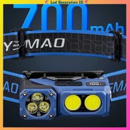 Senter LED Kepala mini model T615 berputar / Senter Kepala Cas Anti air dan tahan segala cuaca