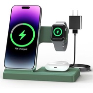 Wireless Charger Stand Charging Station: 3 in 1 Charger Multiple Devices for  iPhone 17 16e 16 15 14