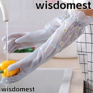 WISDOMEST Silicone Gloves, Household Cleaning Household Products Rubber Gloves, Waterproof Wear Resistant Cleaning Gloves