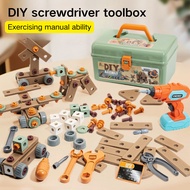 144 - Piece Portable Toolbox Pretend Toy Set: DIY Simulation for Kids Educational Engineering Toys