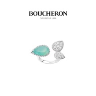 [With Packaging Box] BOUCHERON/BOUCHERON Bohemian Water Drop Series Blue Green Chalcedony Diamond Ri