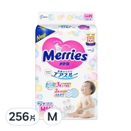 Merries 妙而舒 日本境內版 金緻柔點透氣黏貼型尿布  M  256片