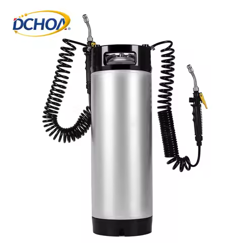 Portable Stainless Steel 9.5/19L High Pressure Washer Tank Capacity Barrel Window Tint Keg Sprayer B