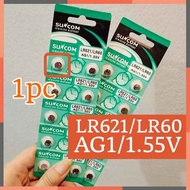 ORIGINAL SUNCOM LR621 LR60 1.55V Cell Button Battery Watch / Bateri Jam Tangan 621 / 621手表电池