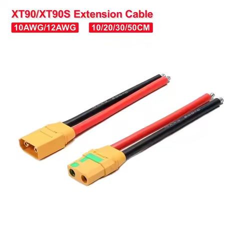 XT90 XT90S Lipo Battery Male Female Connector XT90-S Anti-Spark plug 10/12AWG 10/20/30/50CM For RC M