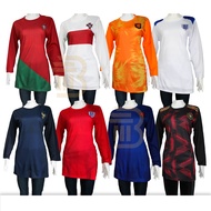 Fifa World Cup Long Sleeve Women's Muslim Jersey / Blouse Muslimah Long Sleeves Football MSMG