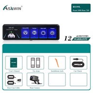 4K WIFI RearView Mirror Dash cam GPS ADAS Asawin H109 Front And Back For Car DVR Camera Dual Lens 10
