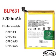 3200mAh Replacement battery BLP631 Battery For OPPO F5 Youth F3 A77 A73 A75 battery replacement