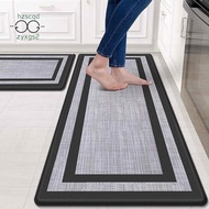 Anti-Fatigue and Anti-Skid Mats for Kitchen Floor Mats, Household Oil-Proof and Floor-Free Durable Easy to Use Black