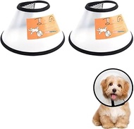Pack of 2 Cat Collar for Dogs Pets Protective Collar Cone Collars Made of Plastic, Lightweight Eliza