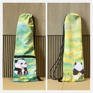 [Badminton Racket Bag] Cute Panda Badminton Racket Bag Badminton Racket Bag Flannel Bag Portable Special Bag Double-Sided Different Patterns Trendy
