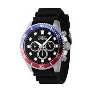 [Creationwatches] Invicta Pro Diver Chronograph Silicone Strap Black Dial Quartz 46119 Mens Watch