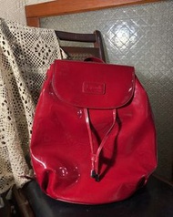 法國🇫🇷品牌Lipault 復古櫻桃紅漆皮小背包
