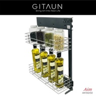 [AIM] Stainless Steel Sauce Rack / Pull Out Basket / Kitchen Drawer / Laci Kabinet / AK150/02 / AK20