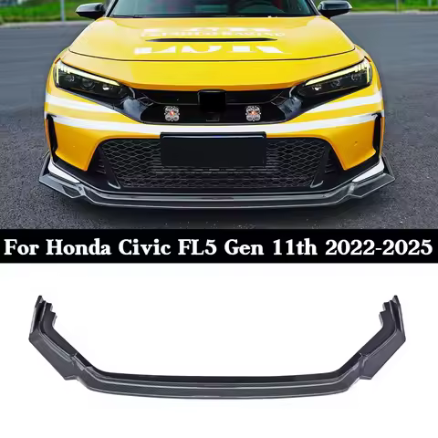 For Honda Civic FL5 2022-2025 Front Bumper Lip Spoiler, TYPE R Style Body Kit Guard Protector for 11