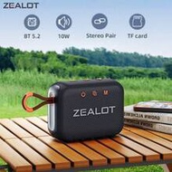10W ลำโพงไร้สายกำลังสูง ZEALOT S75, แบบพกพาสำหรับภายนอกอาคารพร้อมฟังก์ชันกันน้ำและลำโพงห้าตัว, ไฟ RG