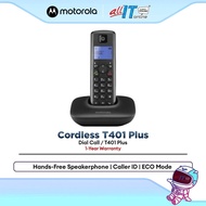 Motorola Cordless T401 Plus Single Home Phone/ Office Phone/ Dect Phone