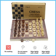 ✻ ✉ ❖ 【Ship in 24h】 3 in 1 Wooden Chess Set 6 Size Folding Chess Board Game Tournament Set Internat