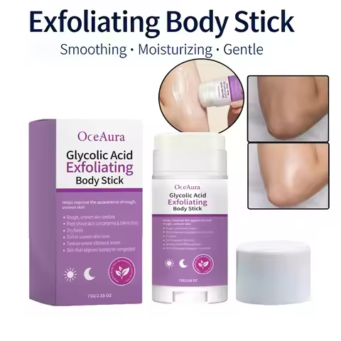 Exfoliating Body Stick Smoothing AHA BHA Shea Butter Moisturizing Skin Softening Body Exfoliator for