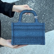 Dior tote mini丹寧牛仔限定手提托特包 近新閒置🈚️溢膠